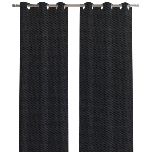 Sunbrella® Outdoor / Indoor Drapery Panel Canvas Raven Black 5471-0000