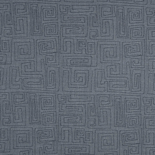 Textured fabric with a geometric pattern on a gray background