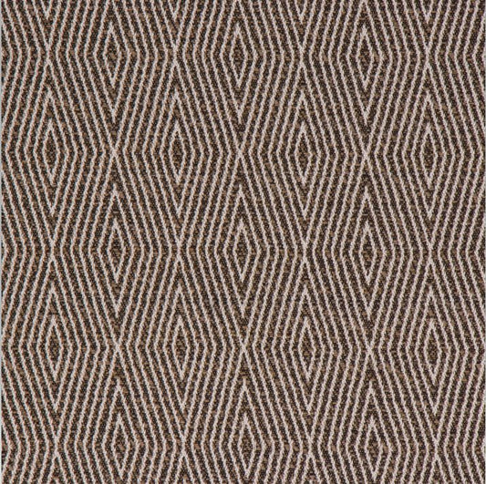 Textured fabric pattern with diamond shapes in brown and beige.