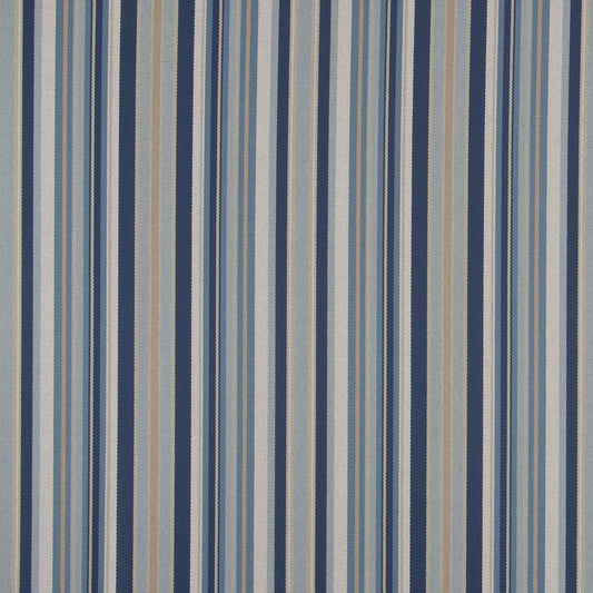 Striped fabric pattern with blue and beige vertical stripes