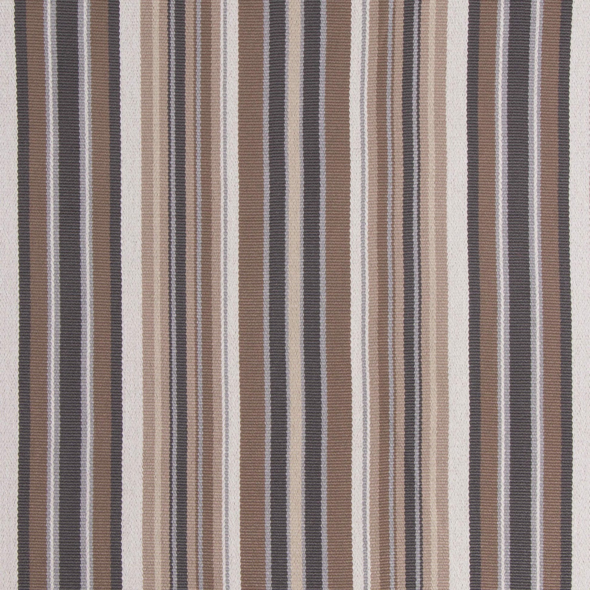Striped fabric pattern with brown, beige, and gray colors.