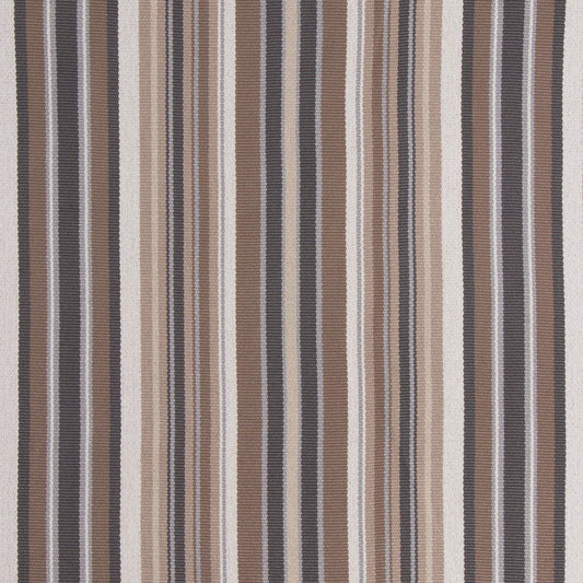 Striped fabric pattern with brown, beige, and gray colors.