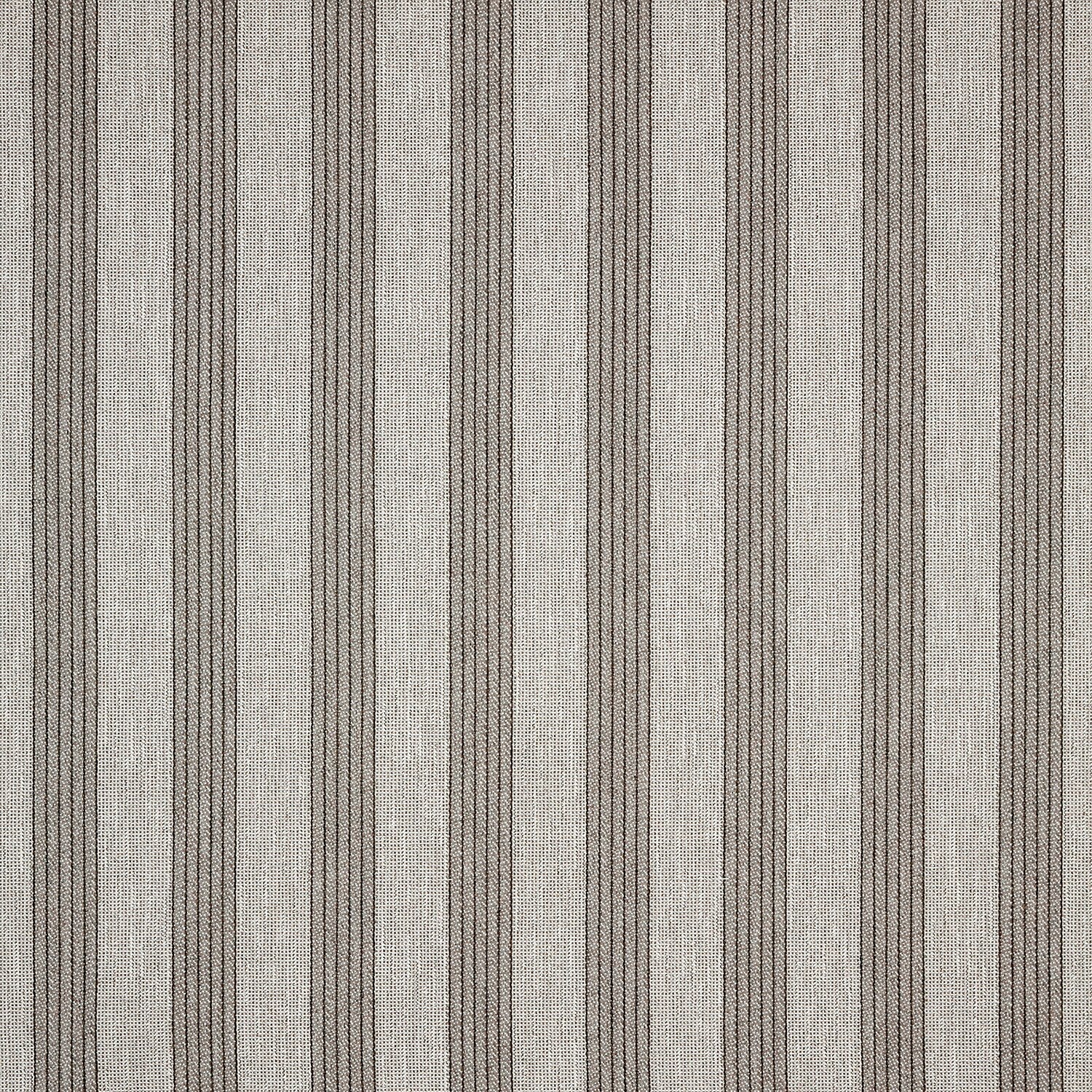 A close-up view of a striped pattern fabric with a pebble gray color.