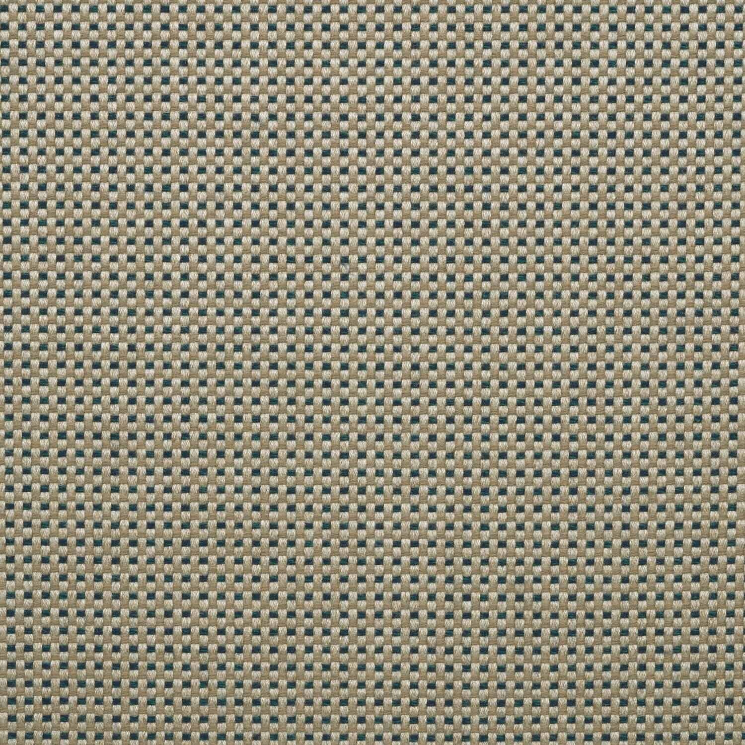Close-up view of a beige and gray geometric patterned fabric.