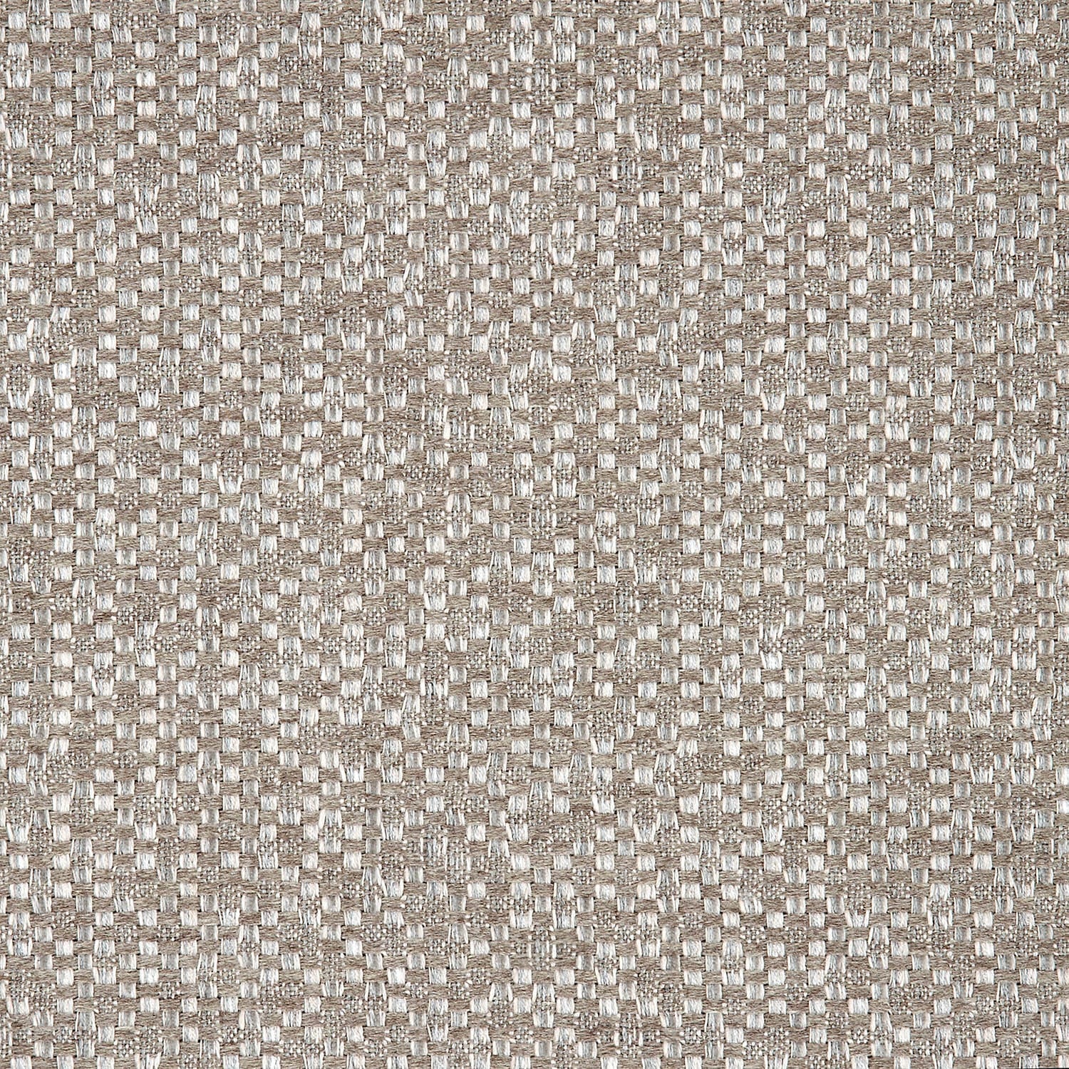 Close-up view of a beige and brown textured fabric, likely to be a sample of outdoor fabric.