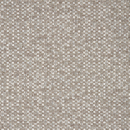 Close-up view of a beige and brown textured fabric, likely to be a sample of outdoor fabric.
