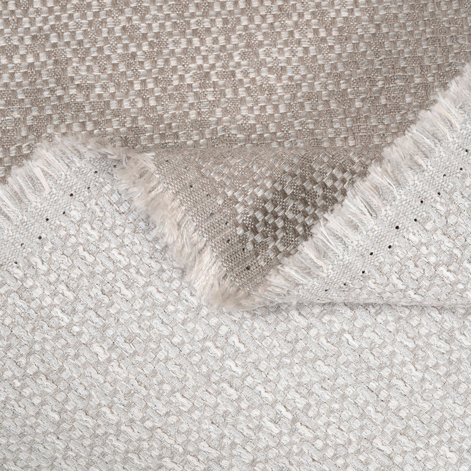Close-up of textured fabric with a geometric pattern