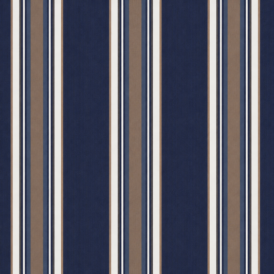 Emblem Navy 4898-0000 46-Inch Stripes Mayfield Collection Awning / Shade Fabric