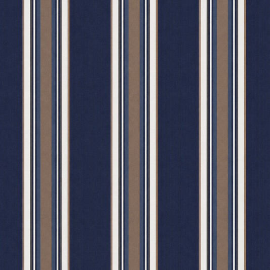 Emblem Navy 4898-0000 46-Inch Stripes Mayfield Collection Awning / Shade Fabric