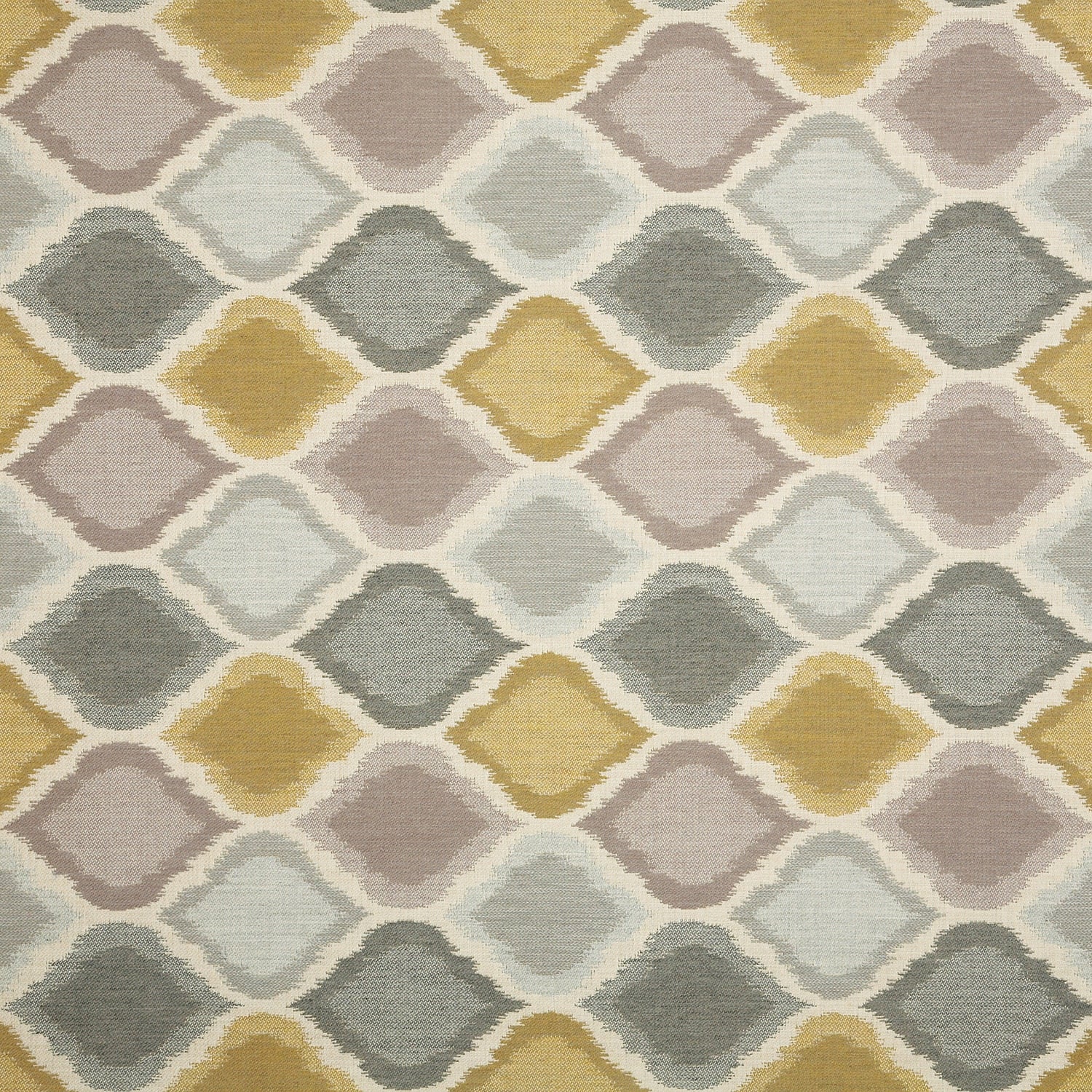 Patterned fabric with geometric design in earthy tones