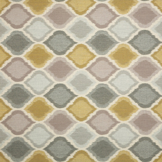 Patterned fabric with geometric design in earthy tones