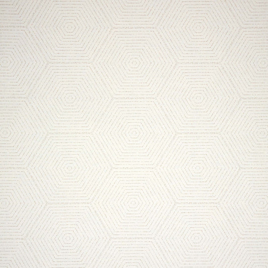 White geometric patterned wallpaper