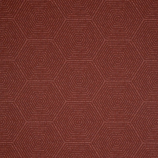Hexagonal pattern on a red background