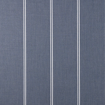 Textured blue fabric with white stripes pattern