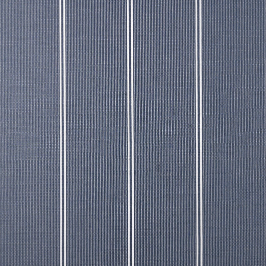 Textured blue fabric with white stripes pattern