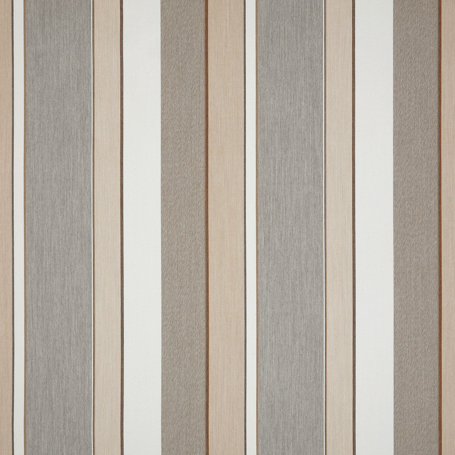 A stripe-patterned wallpaper in beige, white, and gray colors.