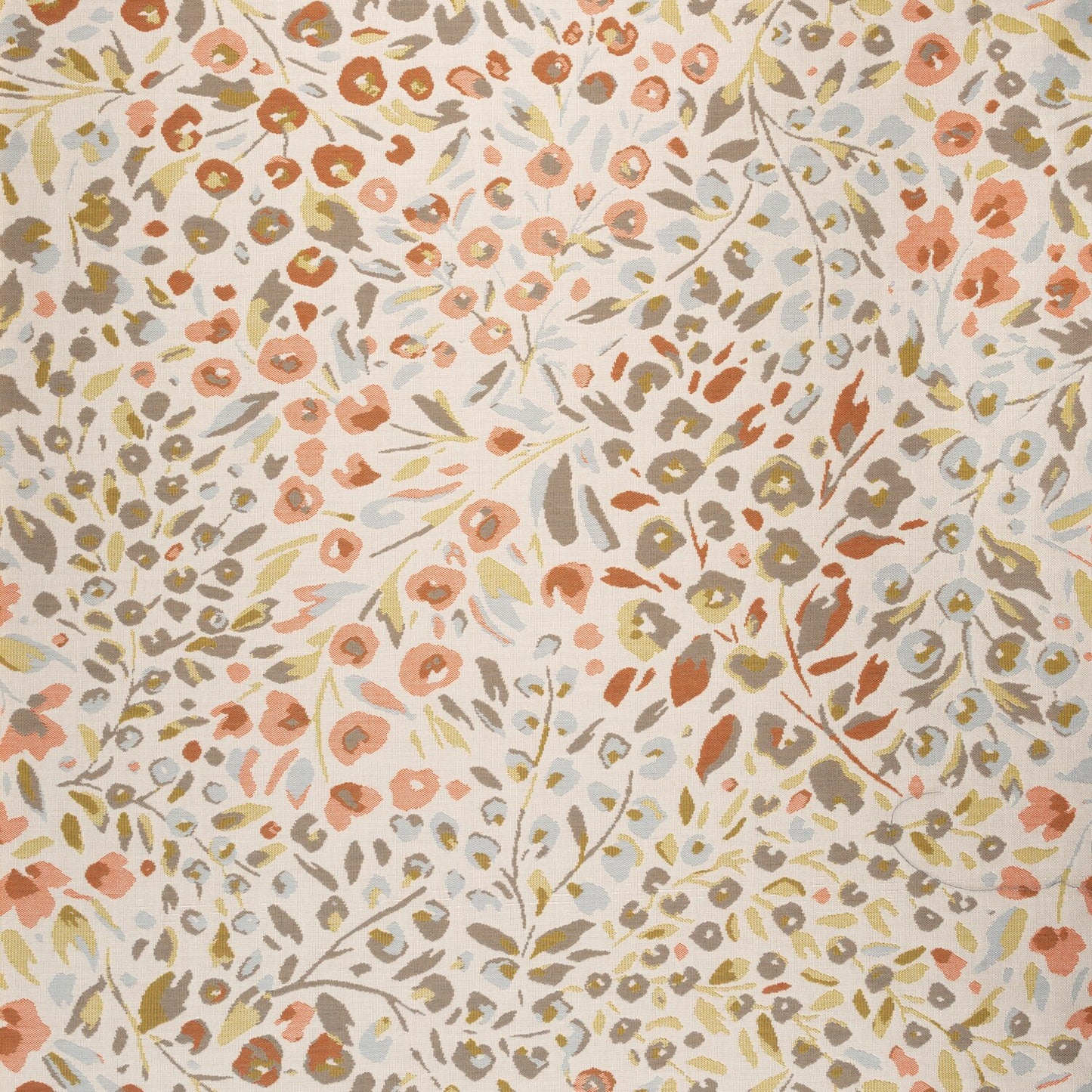 Floral pattern with small flowers and leaves on a light background