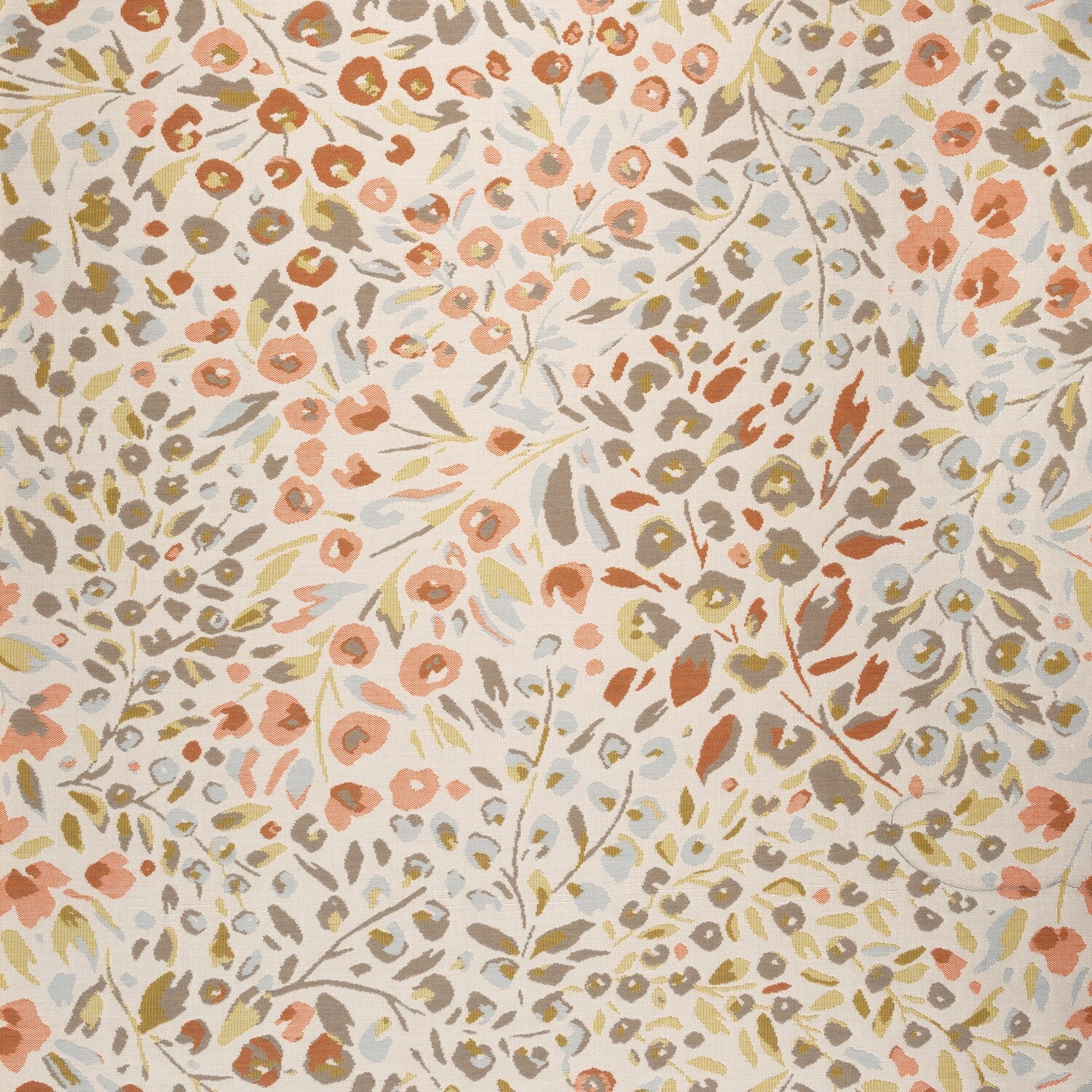 Floral pattern with small flowers and leaves on a light background