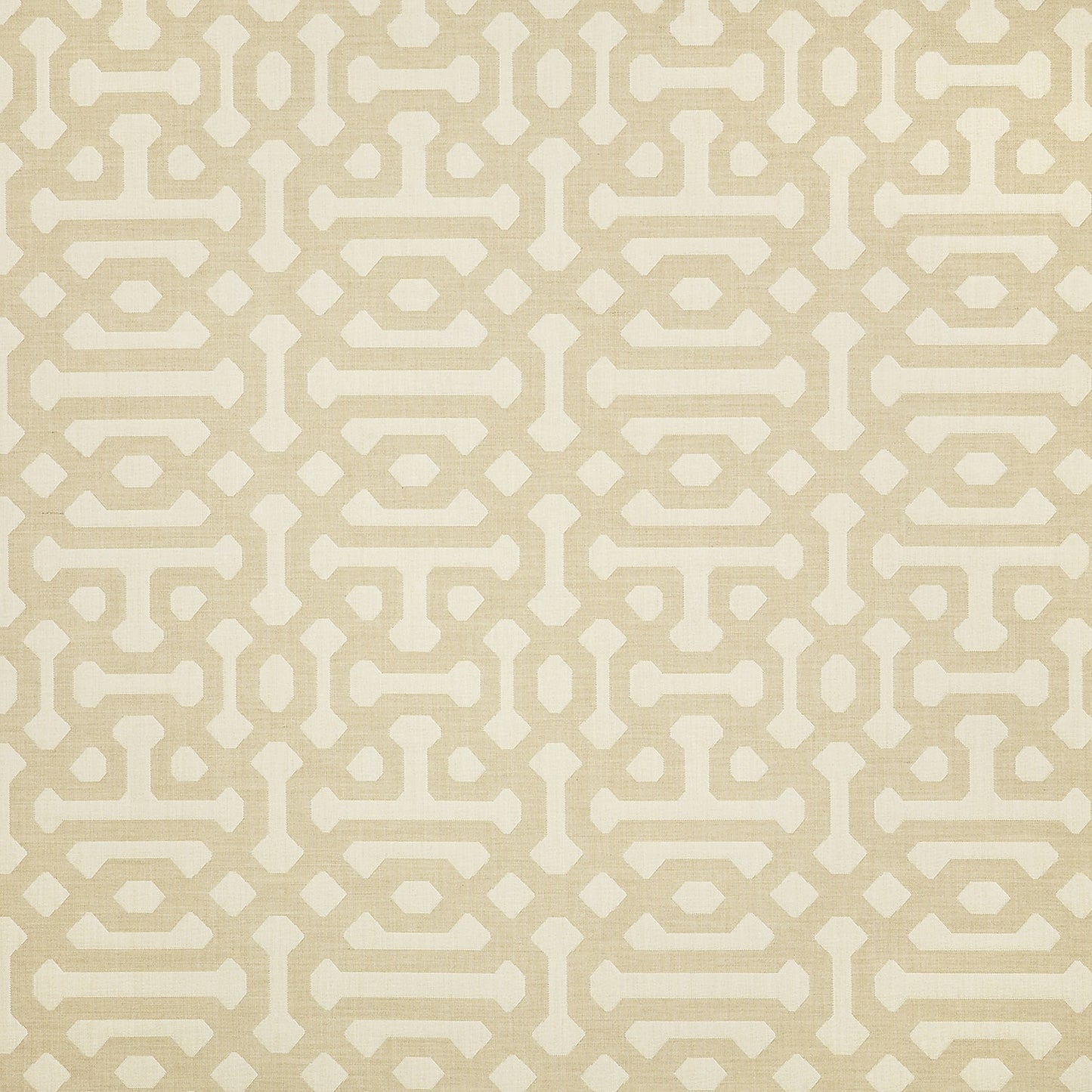 Beige fabric with a geometric pattern