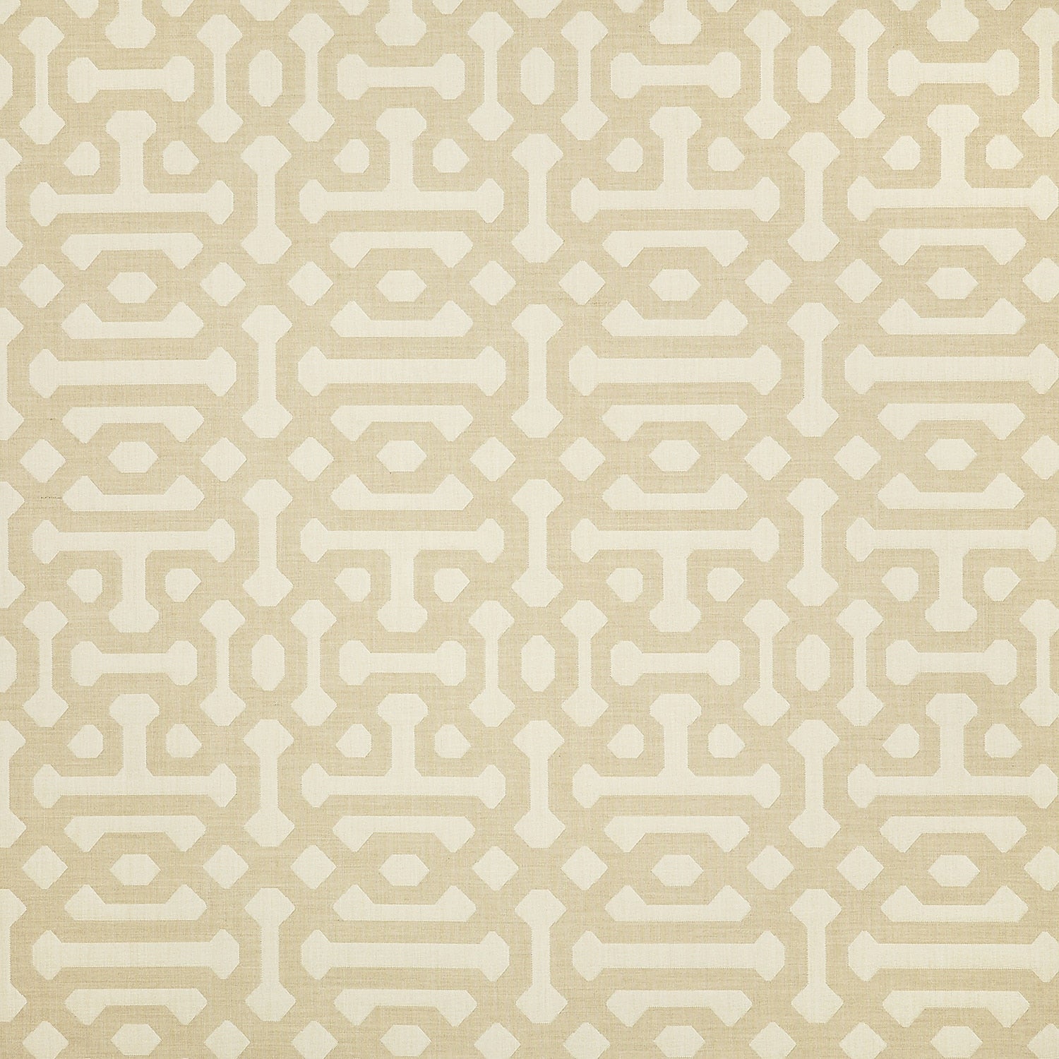 Beige fabric with a geometric pattern