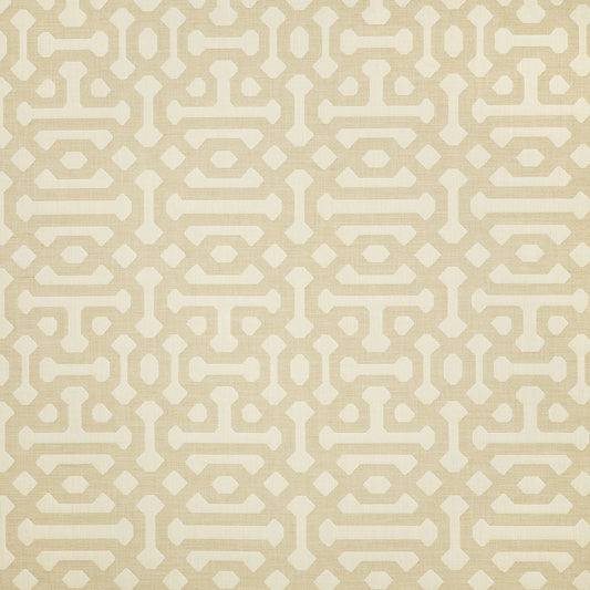 Beige fabric with a geometric pattern