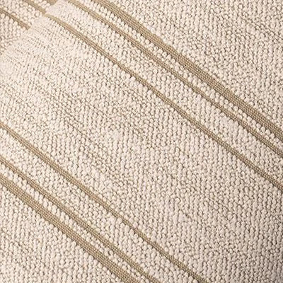 Close-up of beige fabric with brown stripes