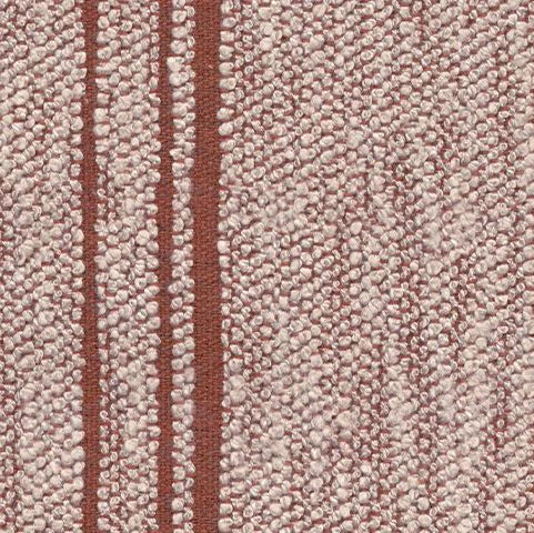 Close-up of a textured fabric with red and beige stripes