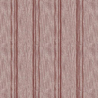 Textured fabric with vertical stripes in red and beige.