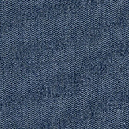 Close-up of blue denim fabric texture