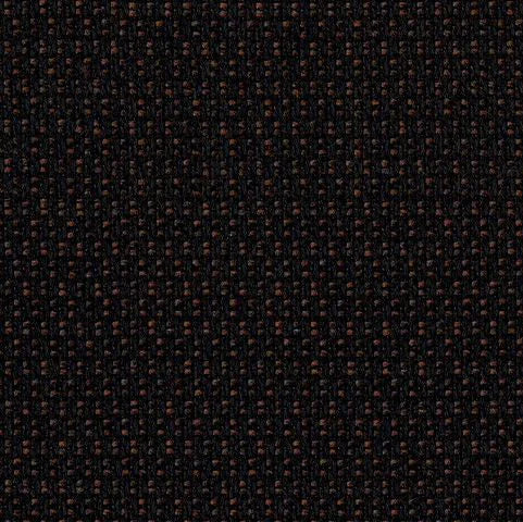 Close-up of a textured black fabric with small brown patterns