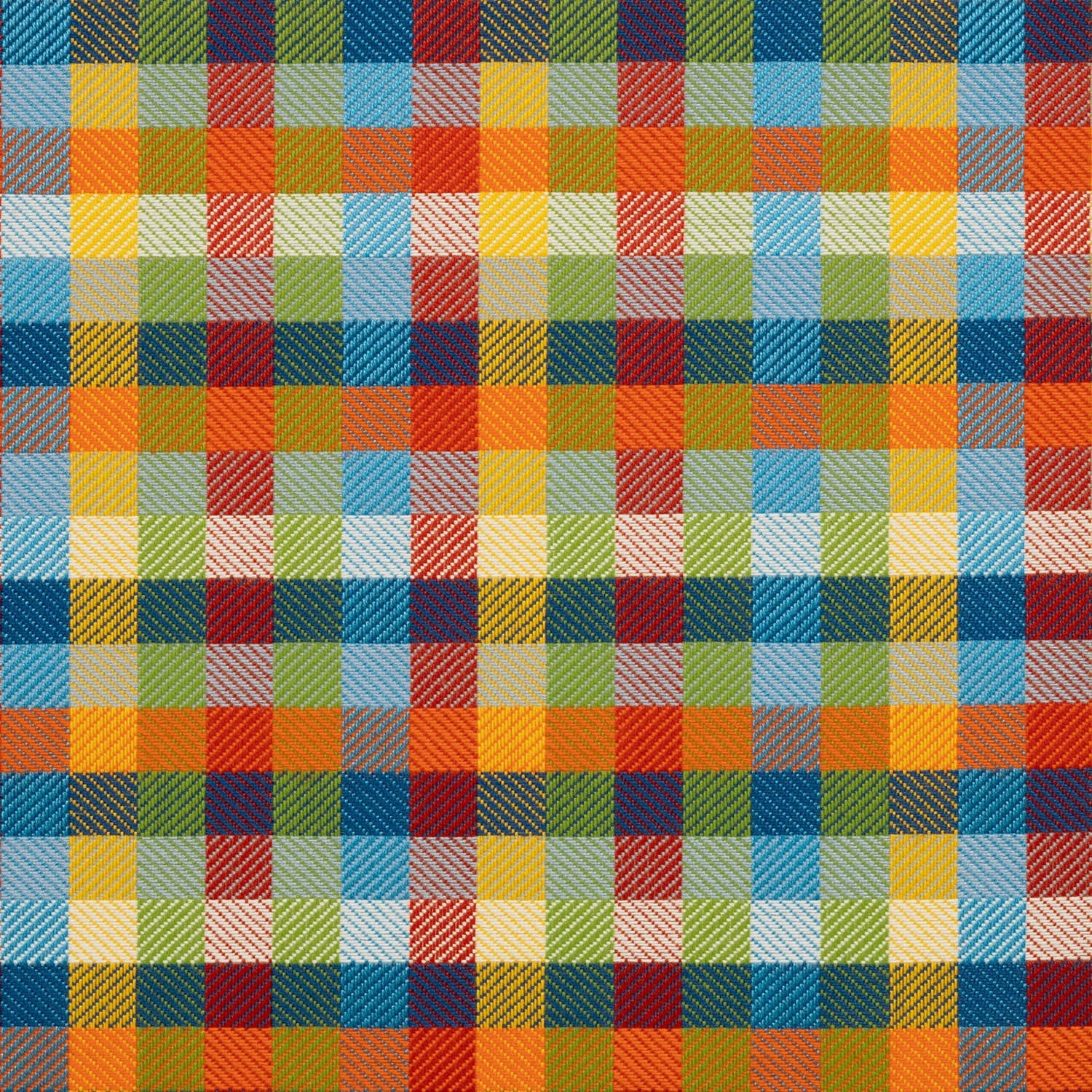 Colorful plaid pattern with a checkered design.