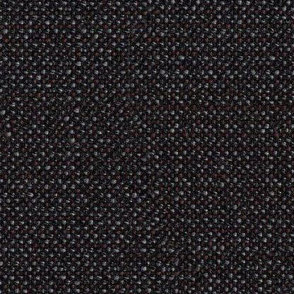 Close-up of a textured dark brown fabric surface