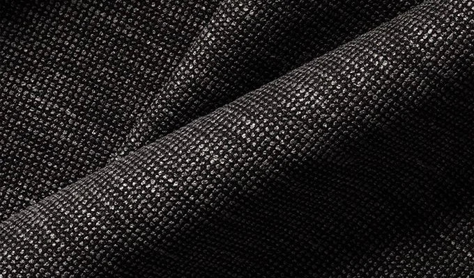 Close-up of textured black fabric