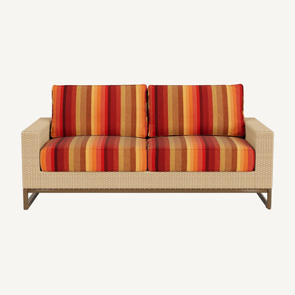 Sunbrella cushions in Astoria Lagoon 56096-0000 fabric on sofa cushions