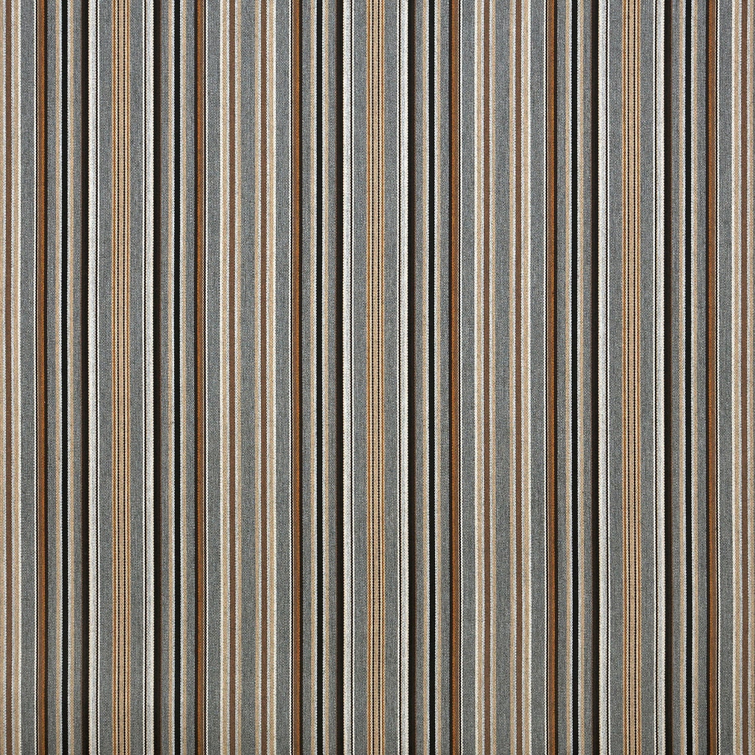 Patterned fabric with vertical stripes in brown, gray, and beige.