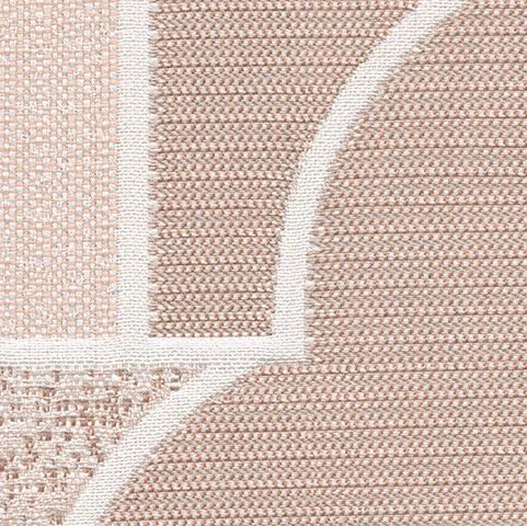 Close-up of a textured surface with geometric patterns in beige and white.