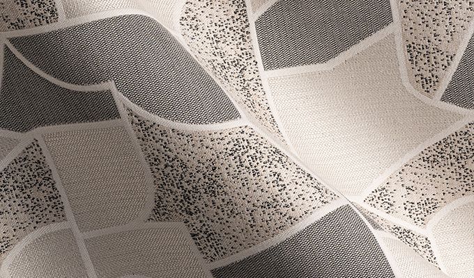 Close-up of a textured fabric with geometric pattern