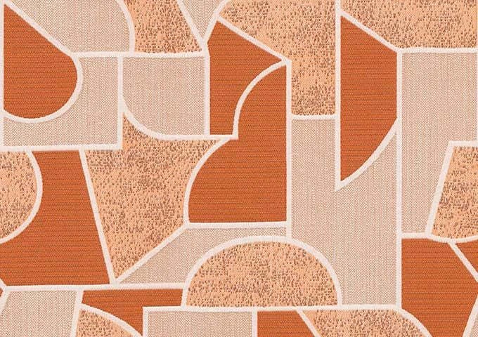 Geometric pattern with brown and beige shapes on a textured background