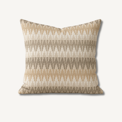 Neutral Chevron Zigzag Pillow