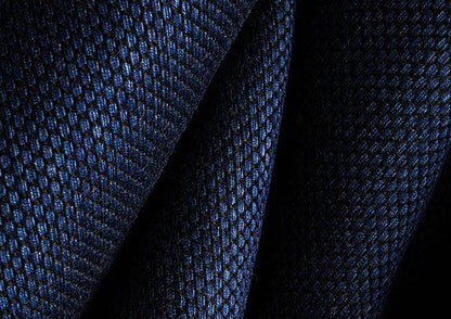 Close-up of blue textured fabric